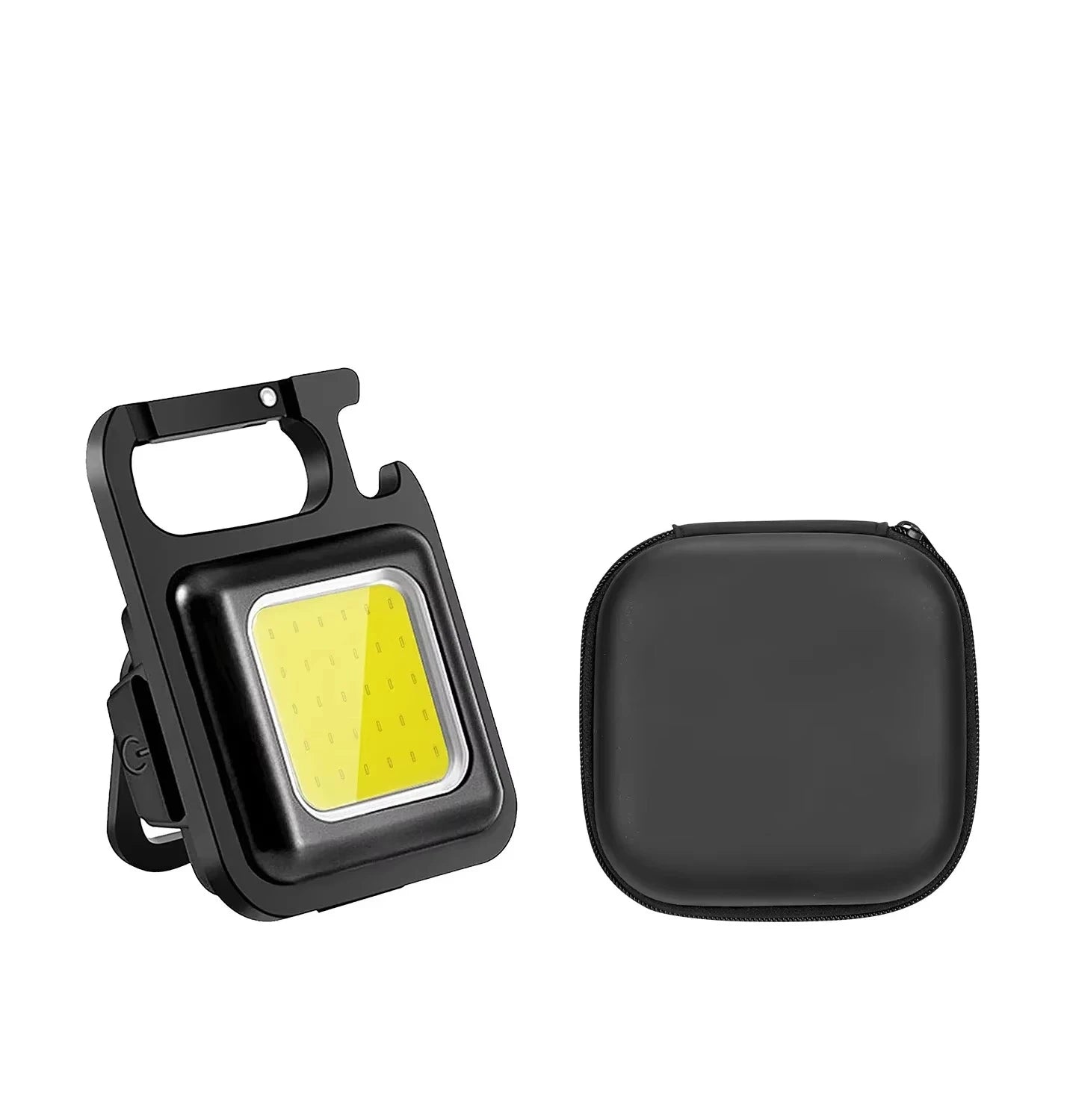 Rechargeable LED Pocket Flashlight Folding Bracket Keychain Light