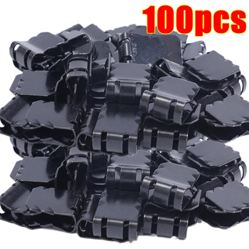 Car Fender U-shaped Fixing Clips Auto Engine Guard Buckle Clamp Motorcycle Truck Mudguard Metal Fixed Buckle Fastener Iron Parts