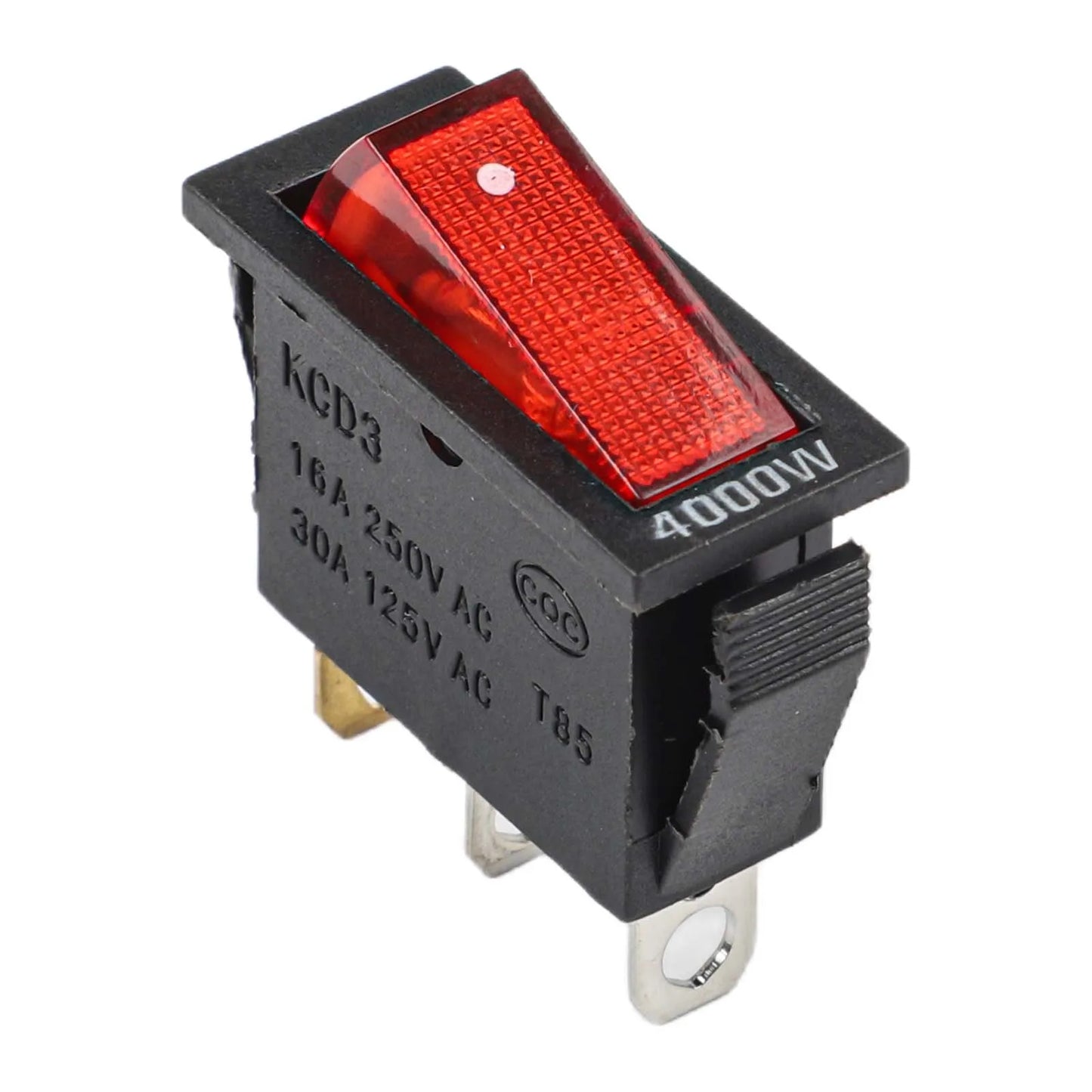 KCD3 Red Button On-Off 3Pin DPST Plastic And Metal Boat Car Rocker Switch 15A20A 250V125VAC 31x14x32mm Electrical Appliances