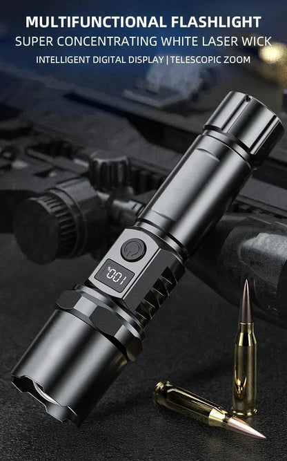 Super Bright LED Flashlight USB-C Rechargeable Tactical Torch