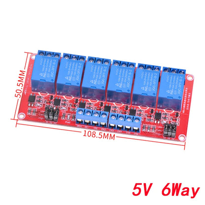 5V 12V 24V Multi-Channel Relay Module Board with Optocoupler for Arduino High/Low Level Trigger