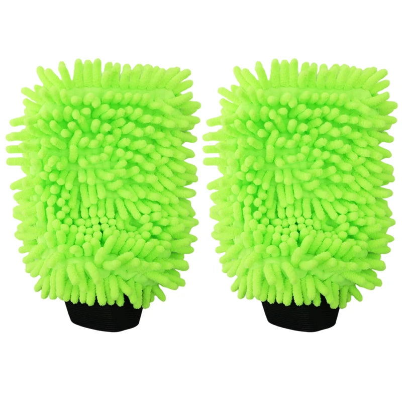 Double Sided Microfiber Cleaning Mitt Car Detailing Wash Glove