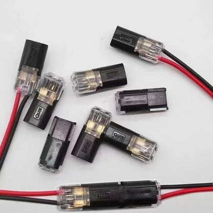 2 Pin Way Plug Wire Cable Snap Connectors Waterproof Electric Wire Double-Wire Plug-In Connector Locking Buckles Cable Clamps