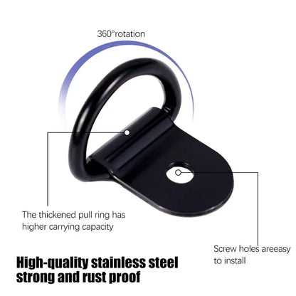 20/10pcs Stainless Steel D Shape Pull Hook Tie Down Anchors Ring Iron Cargo Tie Down Ring Car Truck Trailers RV Boat Accessories
