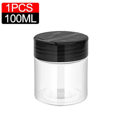 1/10Pcs Plastic Spice Jars with Shaker Lids Kitchen Empty Salt Pepper Condiment Powder Barbecue Seasoning Bottles Container