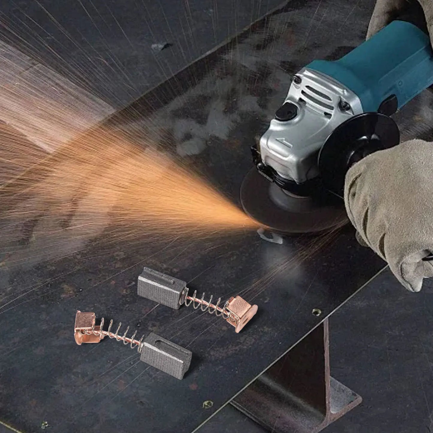 Carbon Brushes Set of 6 5x8x12mm for Angle Grinder G720 Spare Parts to Replace Worn Brushes and Restore Motor Brake