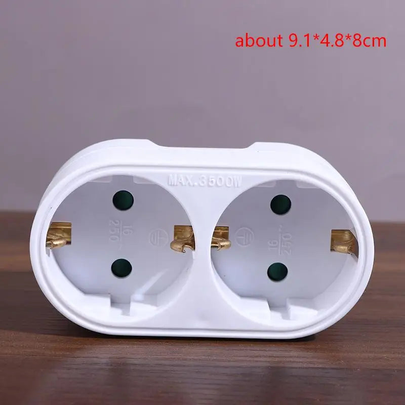 16A Plug Adapter Travel Charging German Standard Power Converter For Portugal Turkey 1 To 3 Plug EU Socket Adapter With Switch