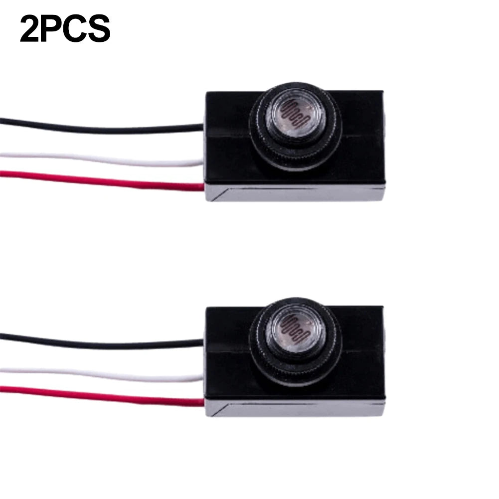 For Outdoor Lighting Photoelectric Sensor Switch 2PCS Dusk to Dawn 120 277V Weather Resistant for Hardwired Lamp Posts