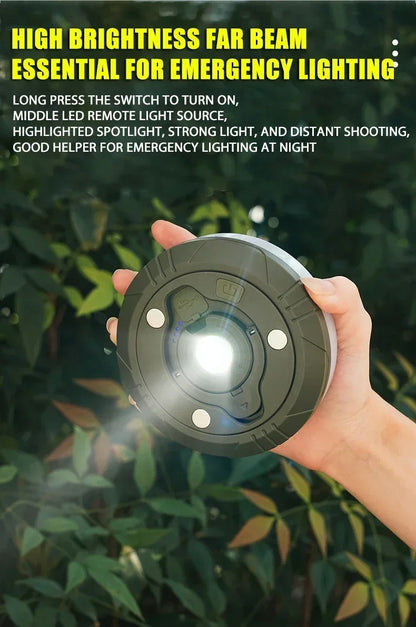 Camping String Lights Rechargeable LED Flashlight Hook lamp 4 in 1 Design 10m RGB Atmosphere Light Outdoor Waterproof Tent Light