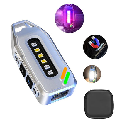 Portable LED Flashlights Rechargeable Work Light COB Magnetic Floodlight with Pen Clip Headlamp Outdoor Camping Fishing Torch