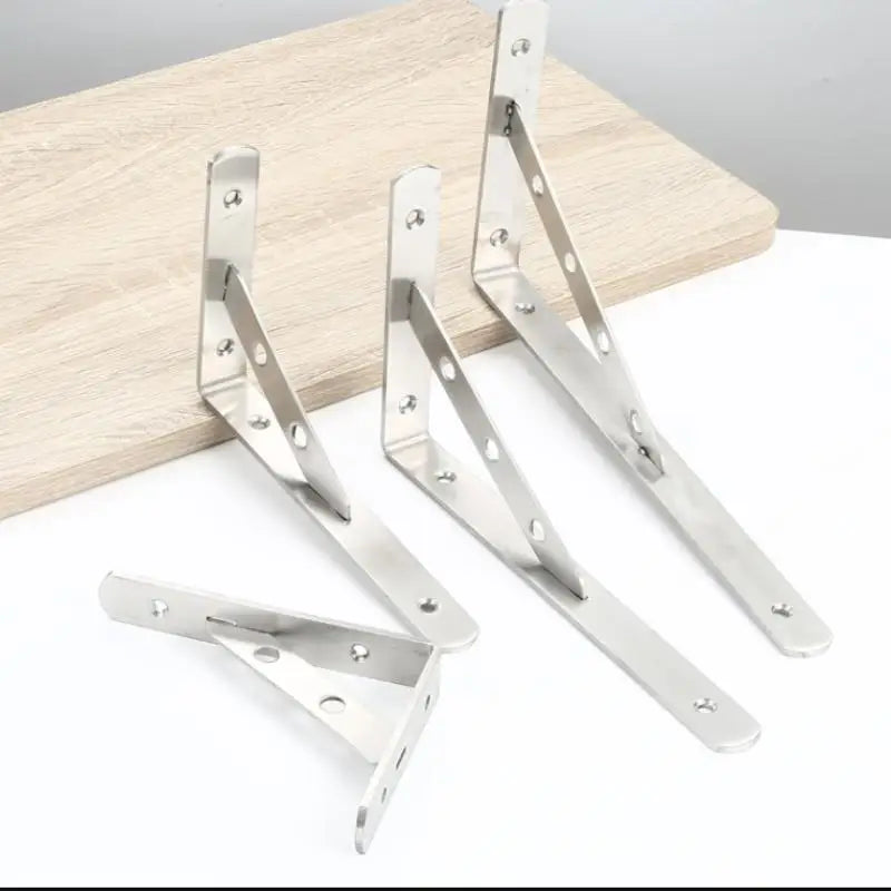 2Pcs Angle Bracket Heavy Duty For Wall Angle Bracket Stainless Steel L Type Bracket