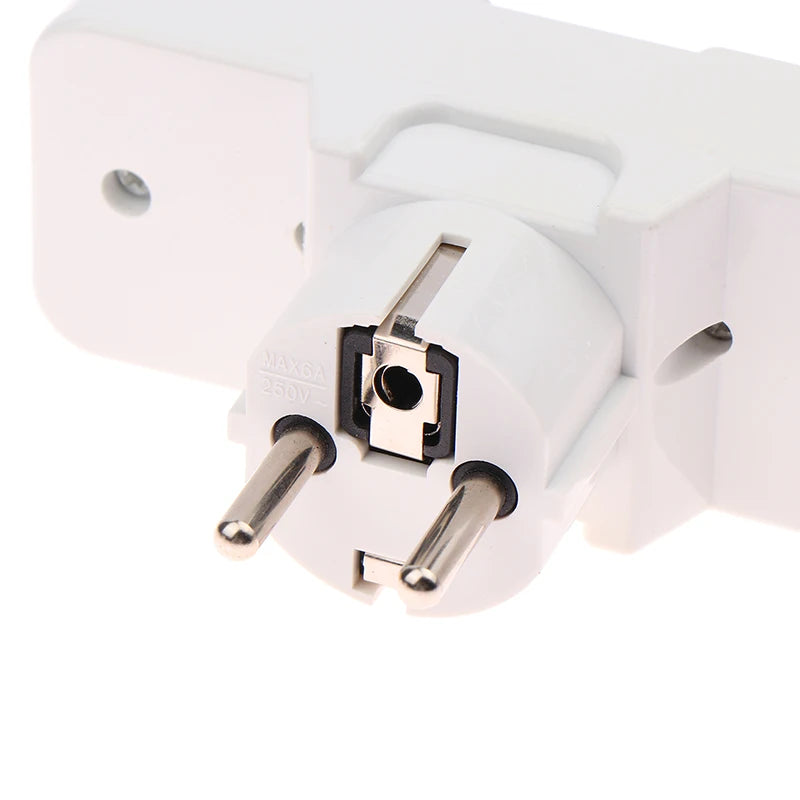 UK/EU Plug Adapter with Switch Universal Extension Socket 10A 250V