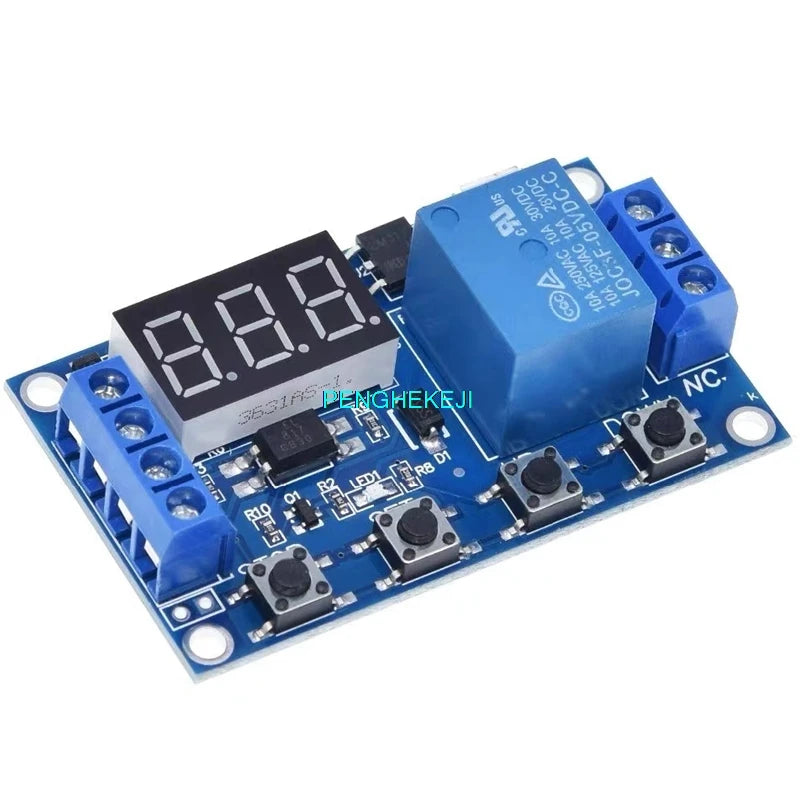 6-30V Relay Module with Power-Off Delay, Trigger & Timing Circuit, USB Interface