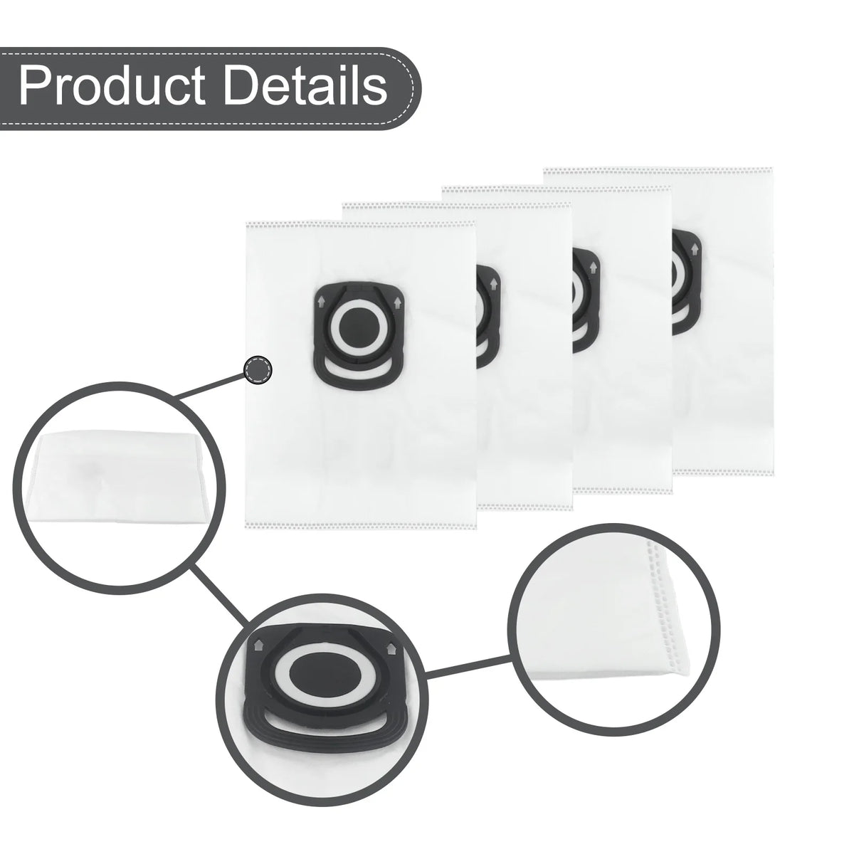 Dust Bags Replacement for Tefal For XPlorer Serie 75 S+ Vacuum Cleaner 4 or 10 Pack Bags for Efficient Dirt Capture