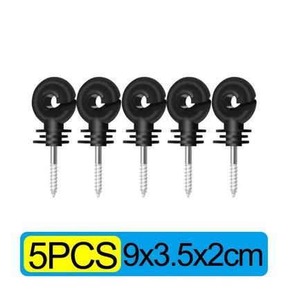 Electric Fence Insulators Self Tapping Wood Post Versatile Temperature Resistant Fence Post Insulator for Garden Farm