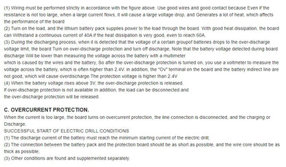 3S 4S Lithium Battery BMS Protection Board 40A 60A with Balance and Enhance Functions for Drill Motor 11.1V-16.8V Li-ion Cells