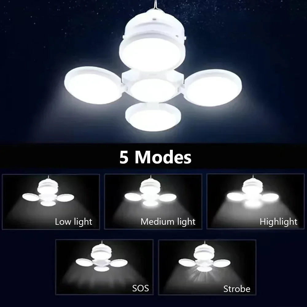 Portable LED Solar Camping Light Bulb Rechargeable Flashlight Waterproof Night Lamp Camping Supplies 5 Mode Adjustable with Hook