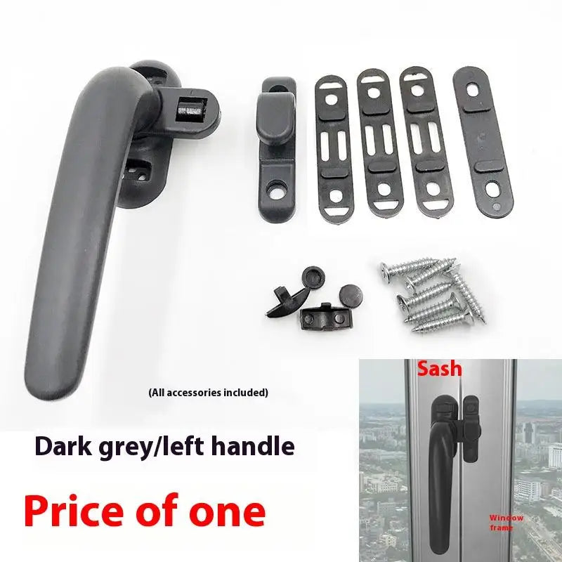 Aluminum Alloy Casement Window Handle with Lock Seven-Character Design