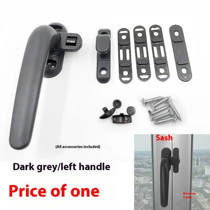 Aluminum Alloy Casement Window Handle with Lock Seven-Character Design