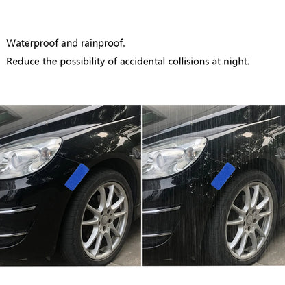 50/10pcs Car Bumper Reflective Stickers Reflective Warning Strip Tape Secure Reflector Stickers Decals Safety Warning 3*8CM
