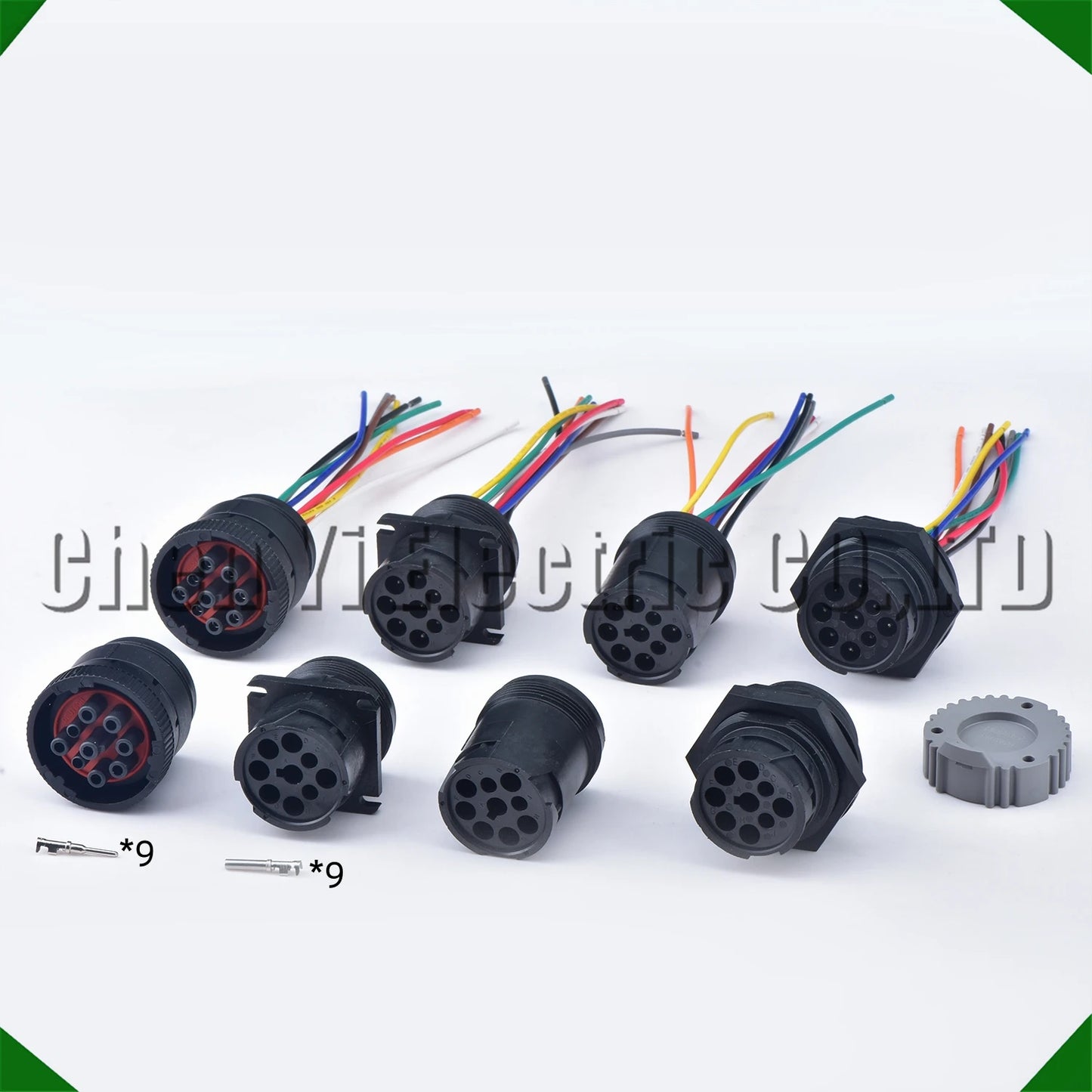 9 Pin Automotive Waterproof Diagnostic Connector – Circular Wire Harness Plug HD16-9-1939P/HD16-9-1939S for Deutsch J1939 Truck