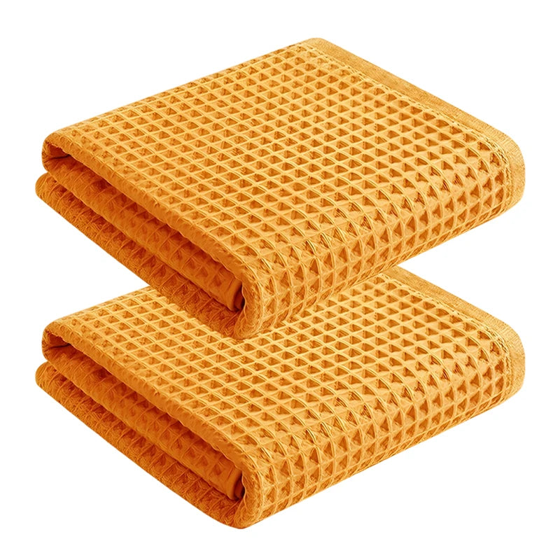 Car Wash Towel Glass Cleaning Water Drying Microfiber Window Clean Wipe Auto Detailing Waffle Weave for Kitchen Bath Home Office