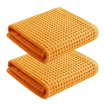 Car Wash Towel Glass Cleaning Water Drying Microfiber Window Clean Wipe Auto Detailing Waffle Weave for Kitchen Bath Home Office