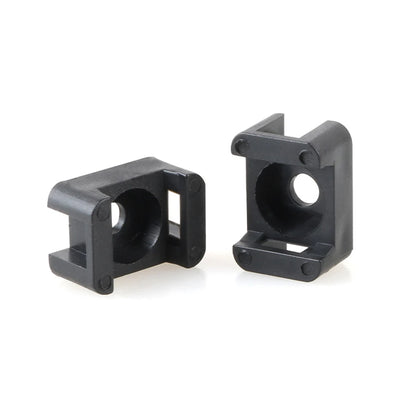 100PCS Cable Ties Base HC-2 M6 Cable Zip Ties Base Mount Screw Fixing Wire Holder Organizer 6.35mm Screw Hole Diameter