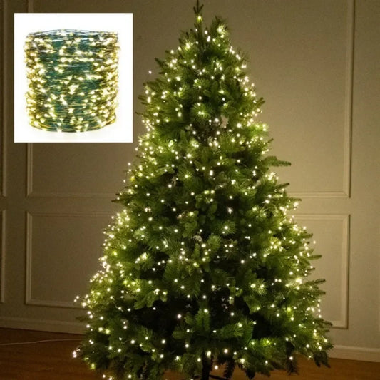 Christmas LED String Lights 5M/10M/20M/30M Green Copper Wire Fairy Light Garland with USB Remote Control for Xmas Decoration