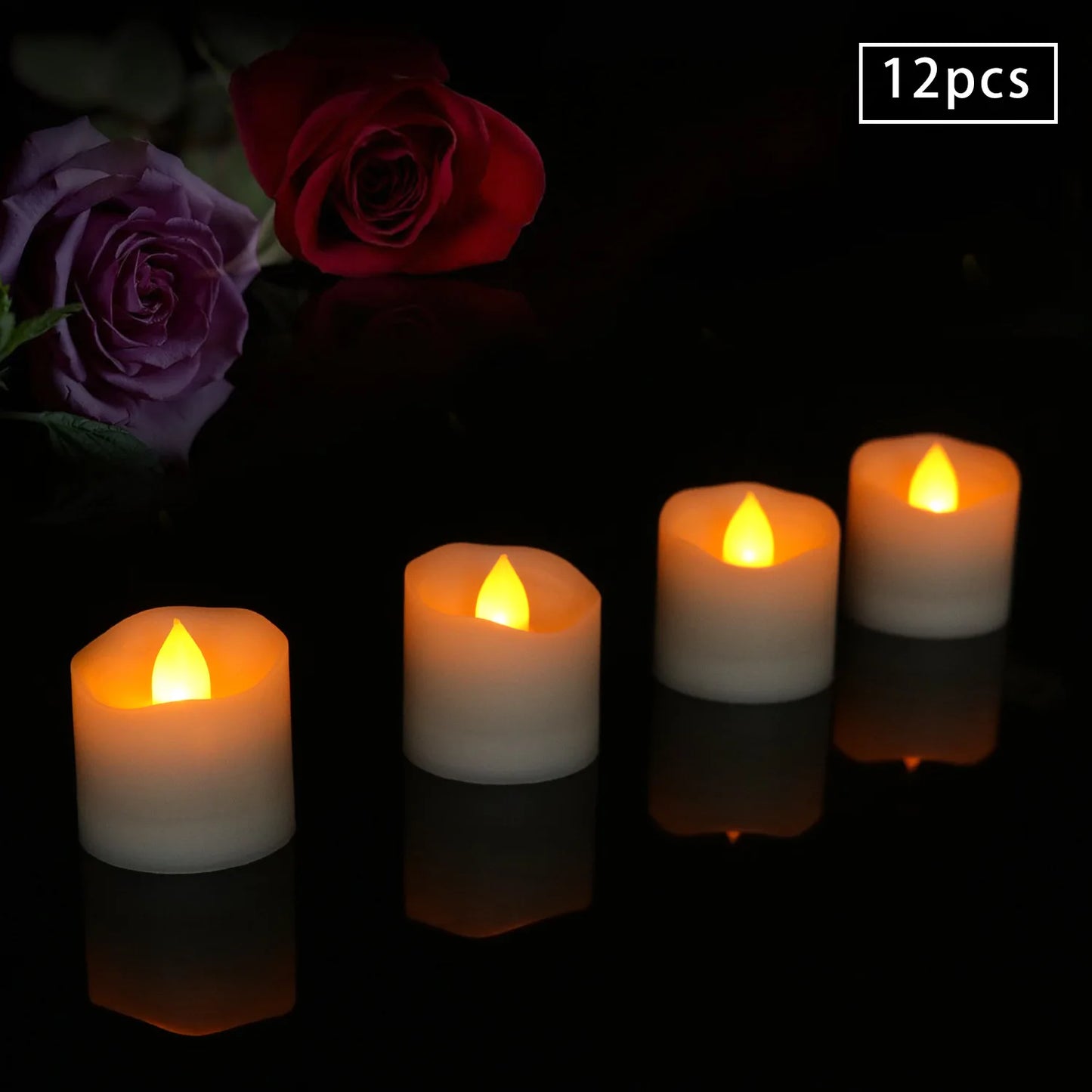Flameless LED Candle Lights Creative Wishing Led Tea Lamp Warm White Halloween Wedding Christmas Decoration Candle Light