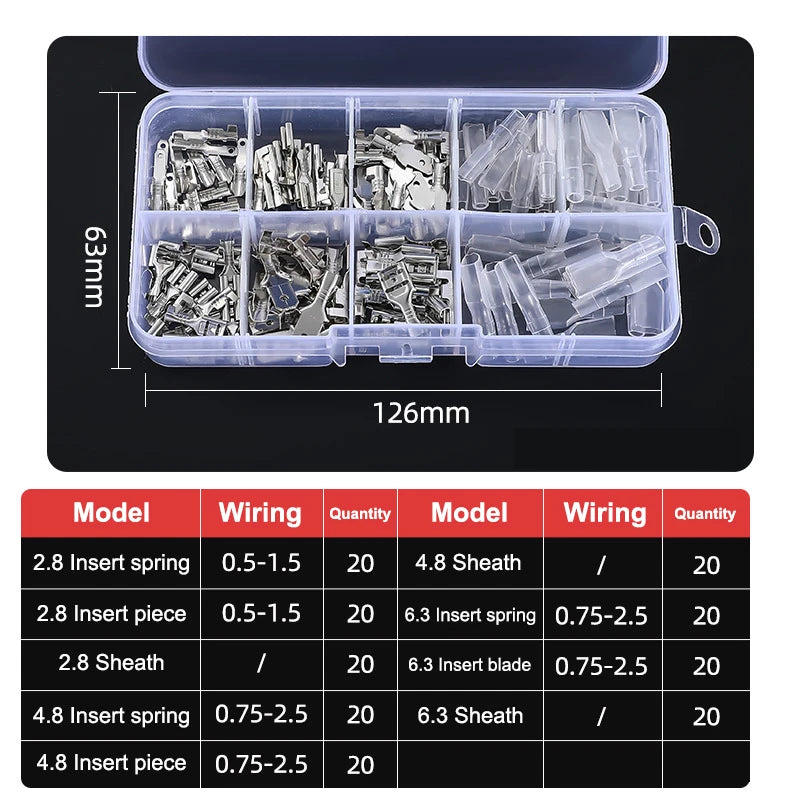 Gold Silver Docking Terminal Cable Bare Terminal with Spring Insert Sheath, Male and Female Pair Terminal Box