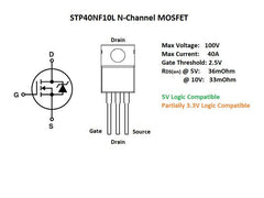 Power MOSFET N-Ch 100V/40A STP40NF10L