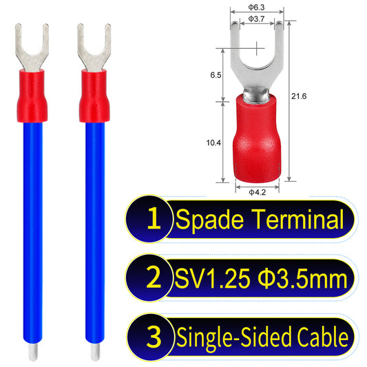 SV1.25_3.5mm_single-head_spade_terminal_insulated_connector_Cable_Blue