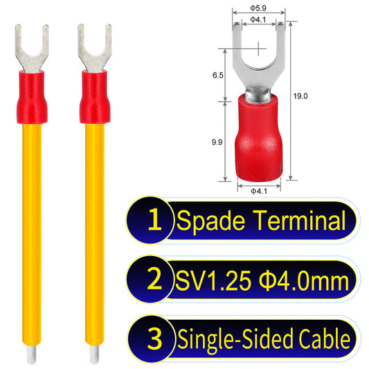 SV1.25_4mm_single-head_spade_terminal_insulated_connector_Cable_Yellow