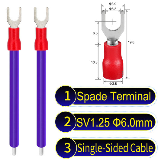 SV1.25_6mm_single-head_spade_terminal_insulated_connector_Cable_Purple