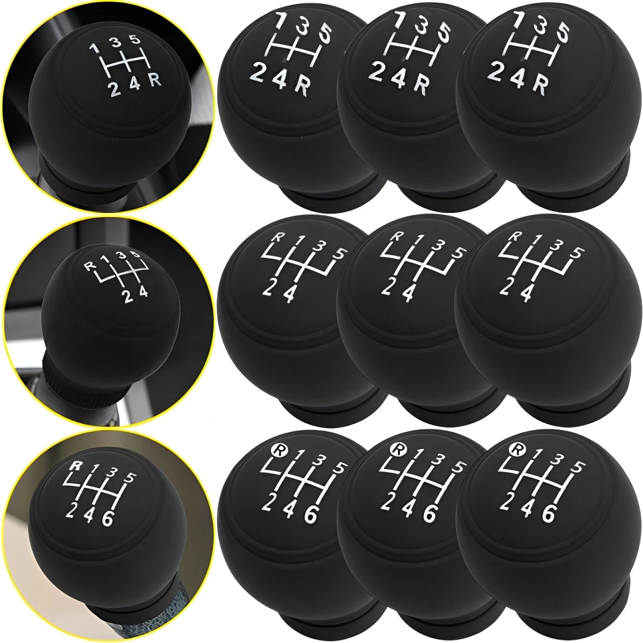 Universal Gear Shift Knob Silicone Cover Gear Rod Protect Case Dustproof WaterProof Lever Handle Skin Nonslip Manual Shifter