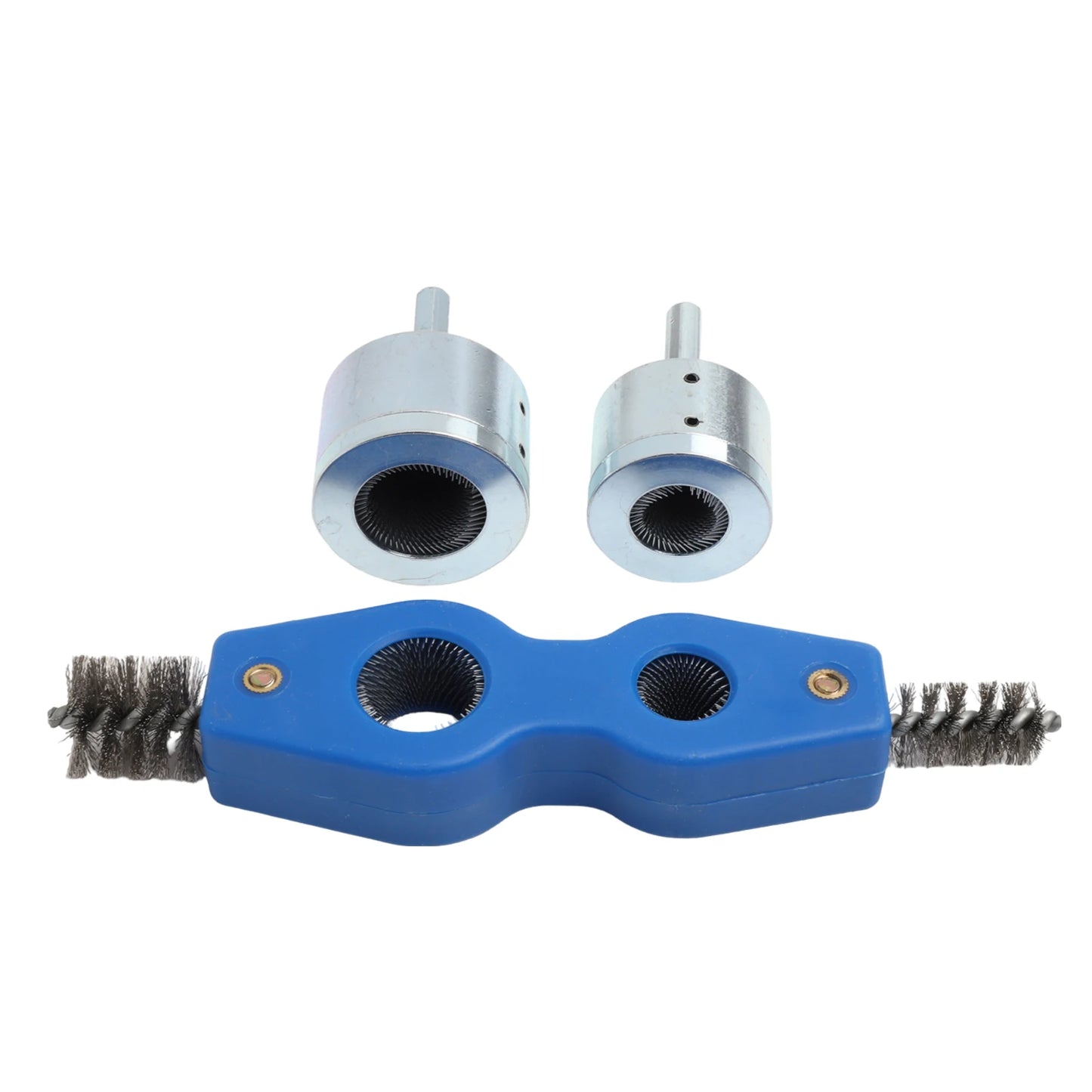 4-in-1 Battery Brush Copper Pipe Cleaner Welding Preparation High Torque Resistance Interchangeable Brush Heads For Copper Pipes