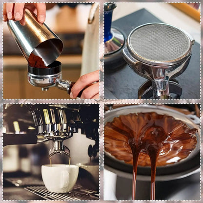 51/53/58mm Double Layer 304 Stainless Steel Coffee Filter Fine Mesh Reusable Coffee Puck Screen Professional Espresso Accessory