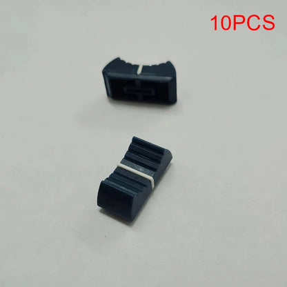 10PCS/set Fader Knob Cap Touch Sensitive Slider Ribbed Mixer Desk Switch Knob Cap