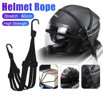 60/90cm Motorcycle Helmet Straps Motorcycle Accessoy Hooks Luggage Retractable Elastic Rope Fixed Strap Motos Helmet Luggage Net