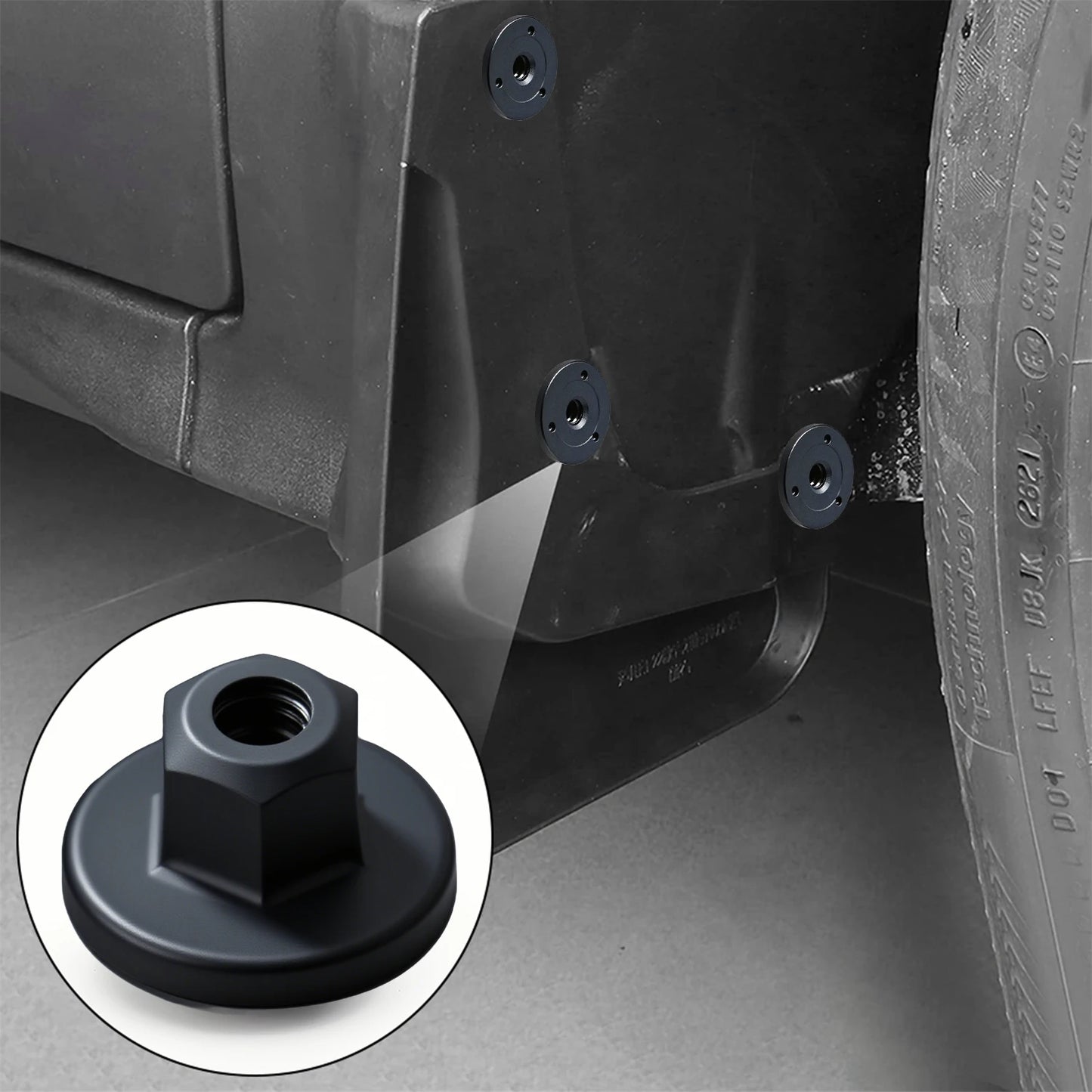 100/10pcs Auto Clips for Hex Head Plastic Self-Threading Nut for BMW Retainer Chassis Rear Bumper Splash Shield Car Interior