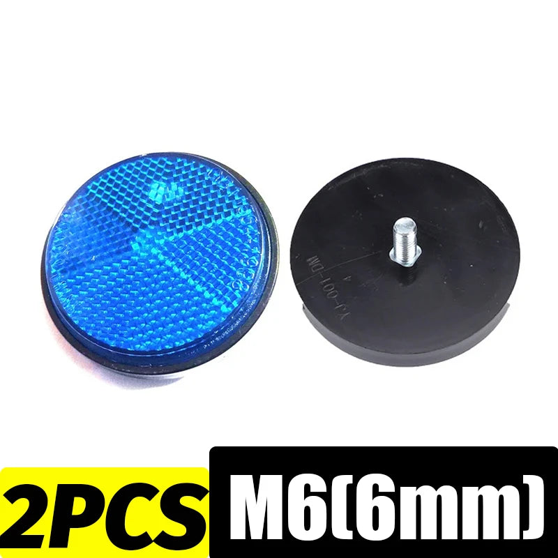Round Motorcycle Reflector M6 Mount Night Warning Reflector