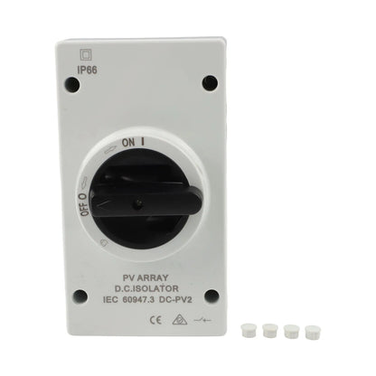 50 60HZ Isolation Switch Isolation Switch From 300V To 1000V Gray Plastic Silver Contacts 32A 1000V Above 440V