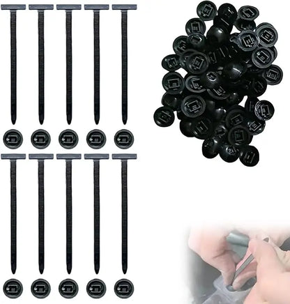Self-Locking Nylon Cable Tie 2x9cm Large Zip Fastening Ties Black 100pcs