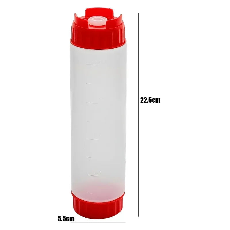 16oz Double Ended Sauce Squeeze Bottle Salad Dressing Dispenser