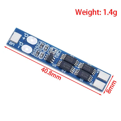 2S 7.4V 18650 Lithium Battery Protection Board with 8A Working Current and 16A Current Limiting