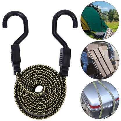 Motorcycle Bungee Cord Luggage Strap with Steel Hooks Cargo Tie Down