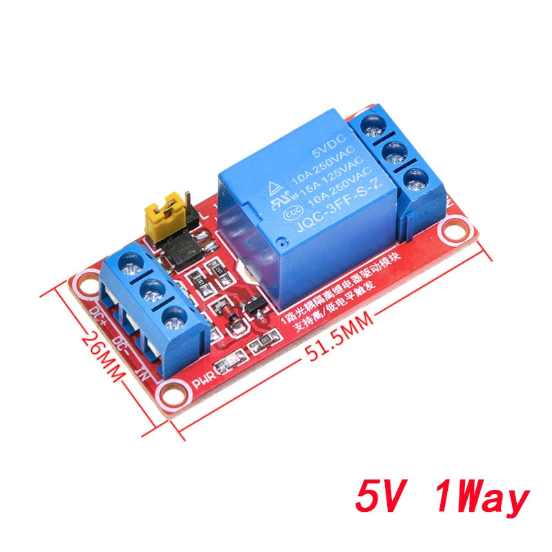 5V 12V 24V Multi-Channel Relay Module Board with Optocoupler for Arduino High/Low Level Trigger