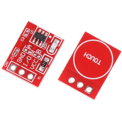 TTP223 Capacitive Touch Sensor Module — Self-Lock/No-Lock, High/Low Output, Arduino (10-Pack)