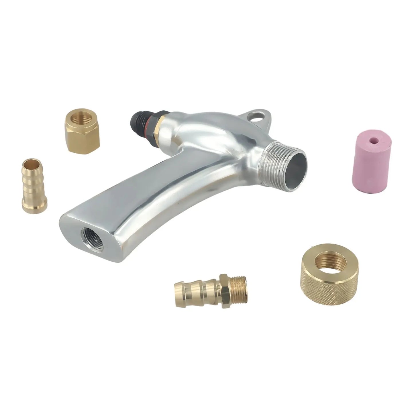 Multi Nozzle Sandblasting Tool Kit with 5 Ceramic Nozzles for Rust and Paint Removal on Metal and Glass with Ergonomic Design